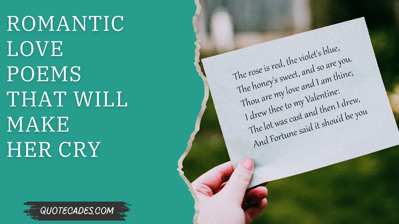 Romantic Love Poems That Will Make Her Cry 