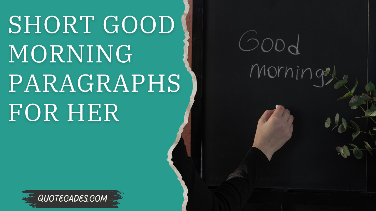 Short Good Morning Paragraphs for Her